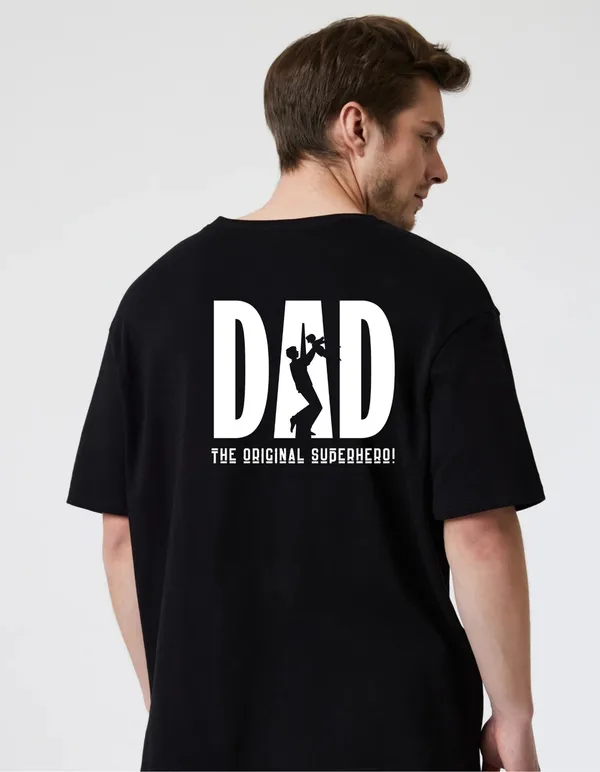 Black_Cotton_Blend_Trendy_Dad_T-Shirt_Back_Print_For_Men