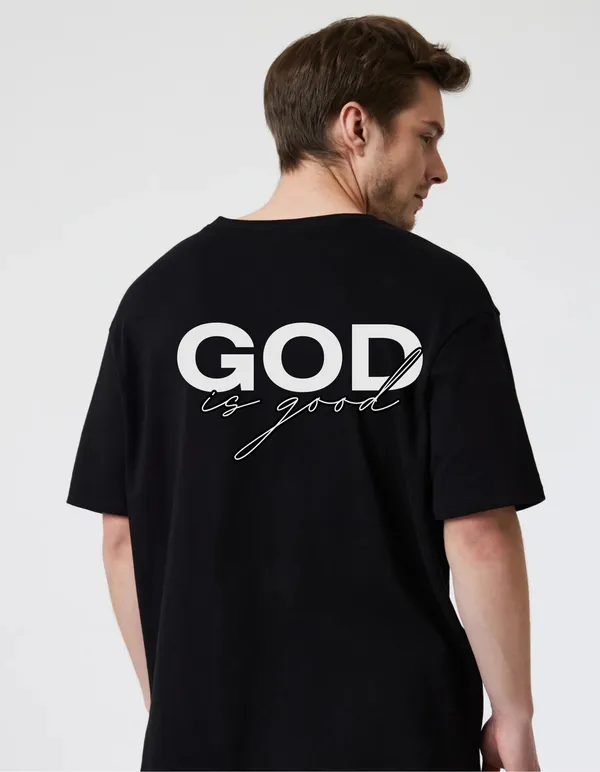 Black_Cotton_Blend_Trendy_God_Is_Good_T-Shirt_Back_Print_For_Men