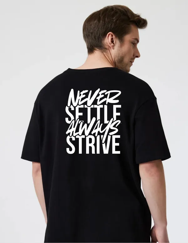 Black_Cotton_Blend_Trendy_Never_Settle_T-Shirt_Back_Print_For_Men