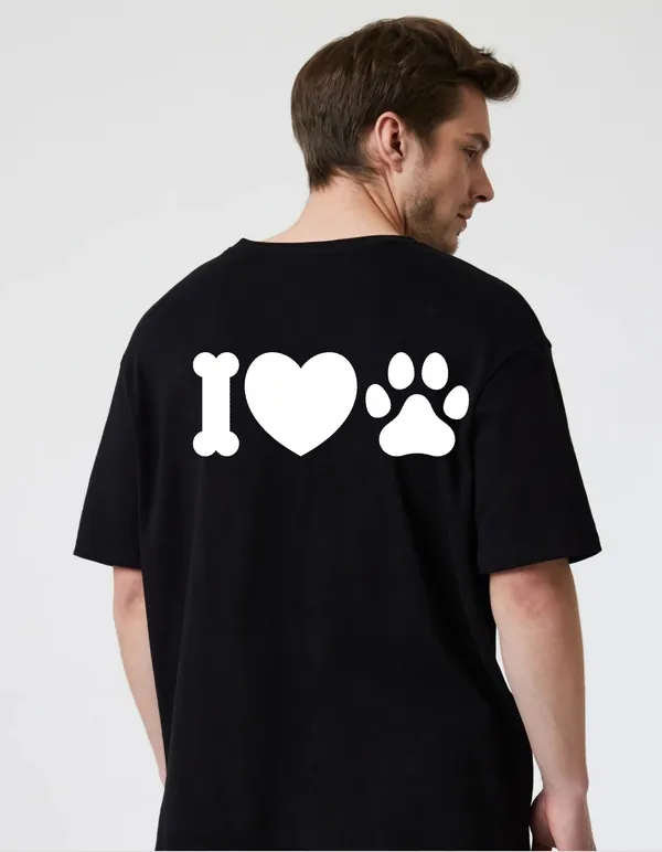Black_Cotton_Blend_Trendy_Back_Printed_I_Love_Paw_T-Shirt_Back_Print_For_Men