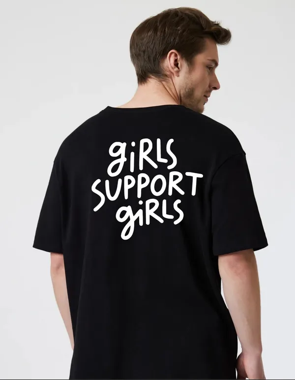Black_Cotton_Blend_Trendy_Girls_Support_Girls_T-Shirt_Back_Print_For_Men
