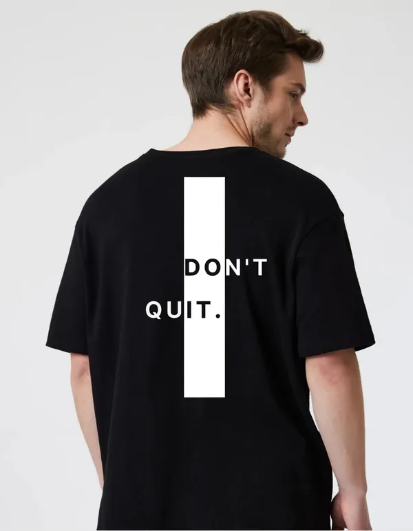 Black_Cotton_Blend_Trendy_Don'T_Quit_T-Shirt_Back_Print_For_Men