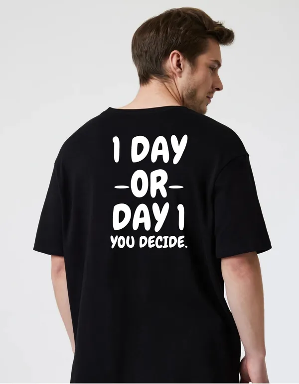 Black_Cotton_Blend_Trendy_1_Day_T-Shirt_Back_Print_For_Men