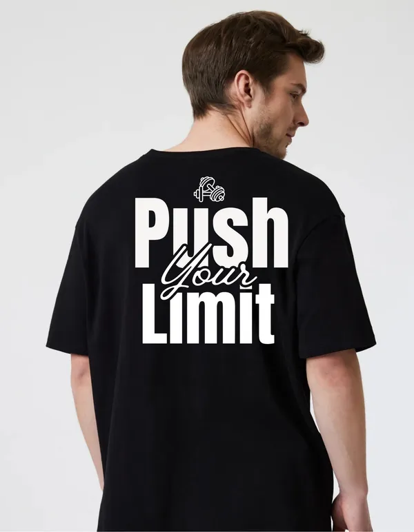 Black_Cotton_Blend_Trendy_Push_Youur_Limit_T-Shirt_Back_Print_For_Men