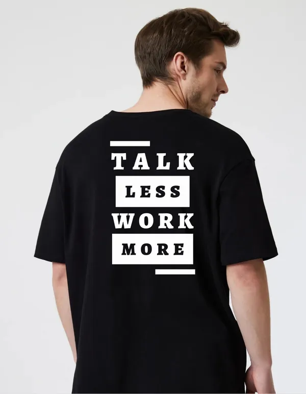 Black_Cotton_Blend_Trendy_Talk_Less_T-Shirt_Back_Print_For_Men