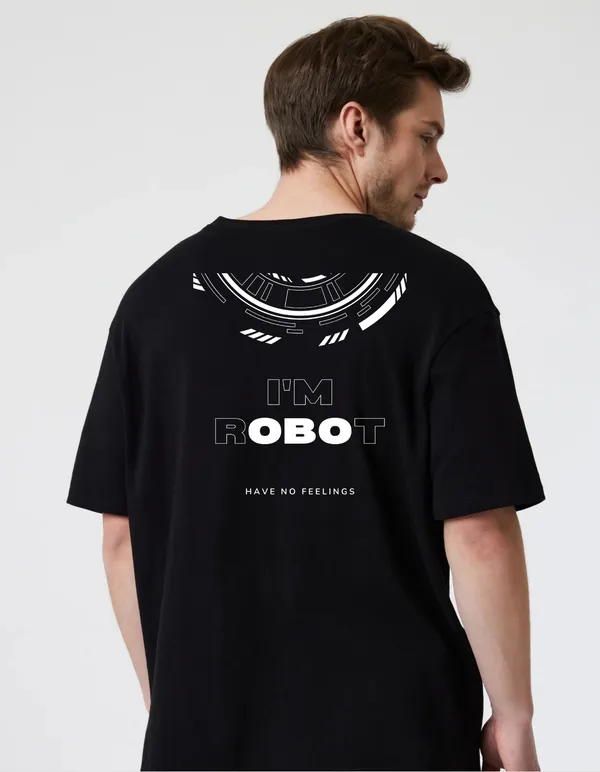 Black_Cotton_Blend_Trendy_I'M_Robot_T-Shirt_Back_Print_For_Men
