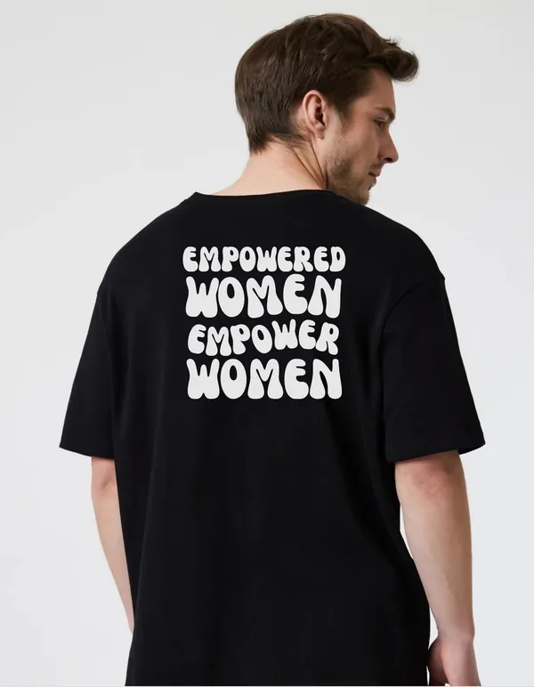 Black_Cotton_Blend_Trendy_Empowered_T-Shirt_Back_Print_For_Men