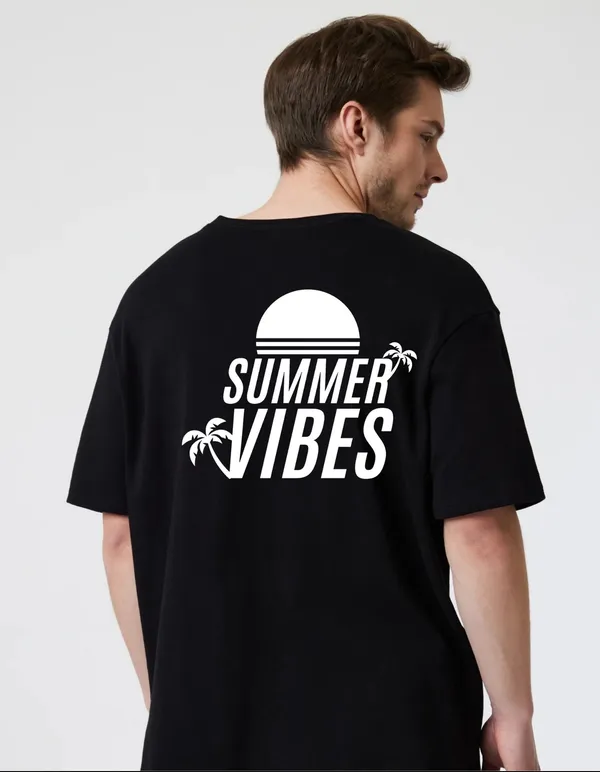 Black_Cotton_Blend_Trendy_Summer_Vibes_T-Shirt_Back_Print_For_Men