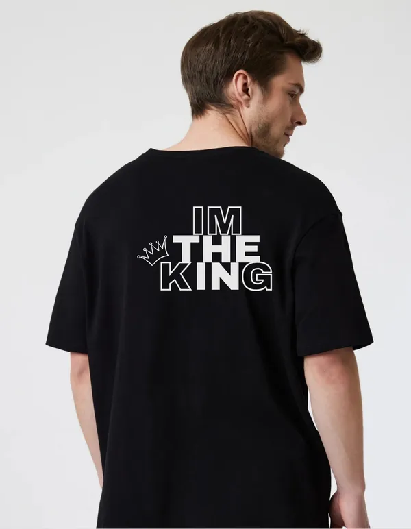 Black_Cotton_Blend_Trendy_I_M_The_King_T-Shirt_Back_Print_For_Men