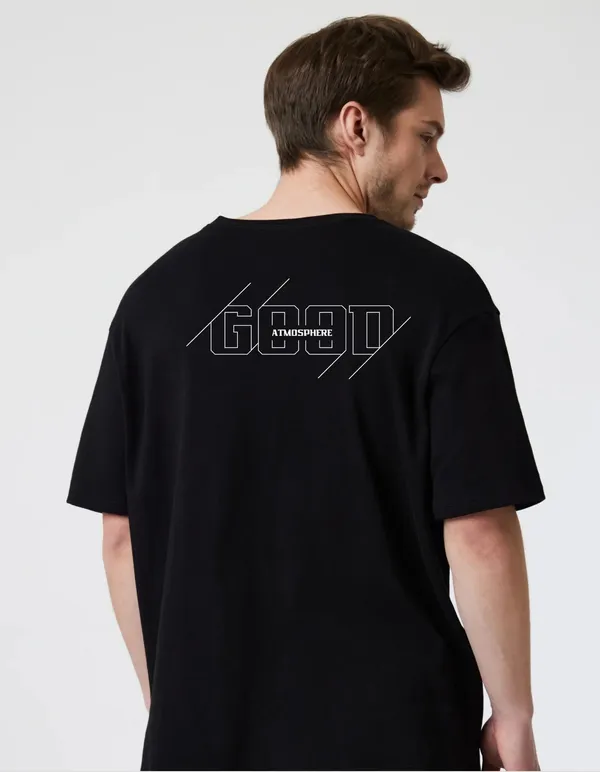 Black_Cotton_Blend_Trendy_Good_Atmosphere_T-Shirt_Back_Print_For_Men