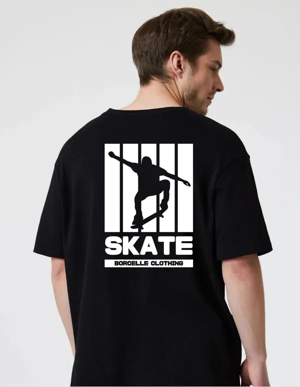 Black_Cotton_Blend_Trendy_Skate_T-Shirt_Back_Print_For_Men