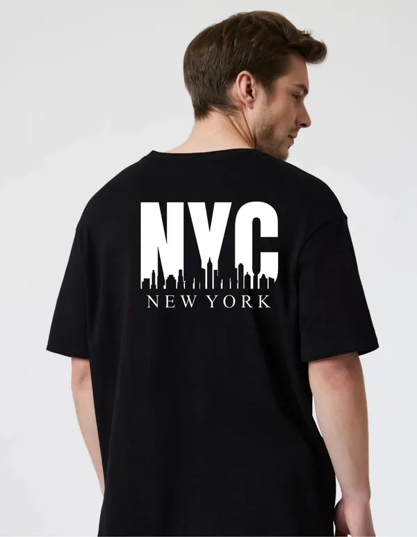 Black_Cotton_Blend_Trendy_Newyork_T-Shirt_Back_Print_For_Men