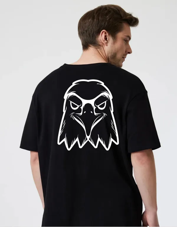Black_Cotton_Blend_Trendy_Eagle_T-Shirt_Back_Print_For_Men