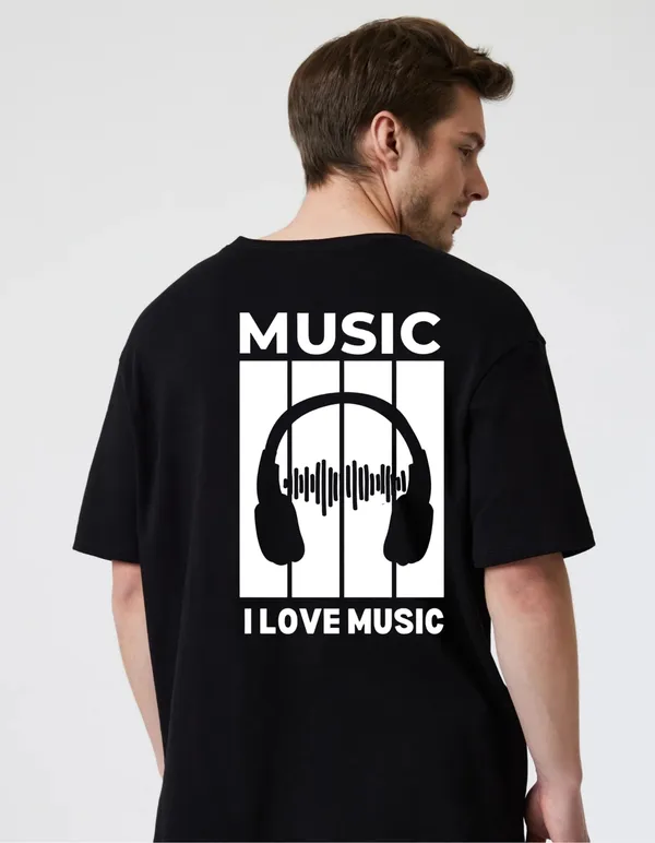 Black_Cotton_Blend_Trendy_Music_T-Shirt_Back_Print_For_Men