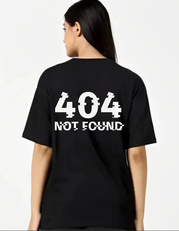 Black_Cotton_Blend_Trendy_404_Not_Found_T-Shirt_Back_Print_For_Women
