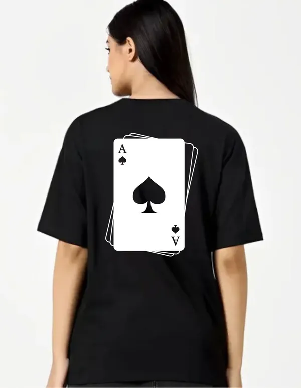 Black_Cotton_Blend_Trendy_Ace_Spade_T-Shirt_Back_Print_For_Women