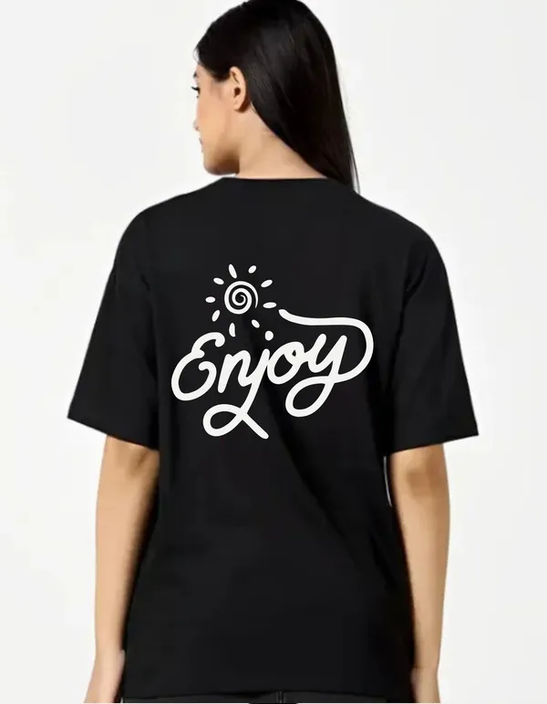 Black_Cotton_Blend_Trendy_Enjoy_T-Shirt_Back_Print_For_Women