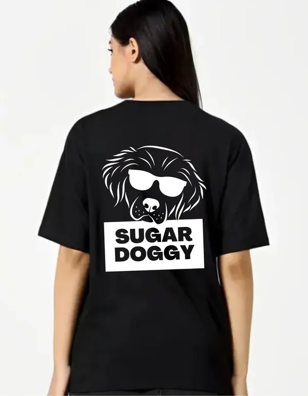 Black_Cotton_Blend_Trendy_Sugar_Doggy_T-Shirt_Back_Print_For_Women