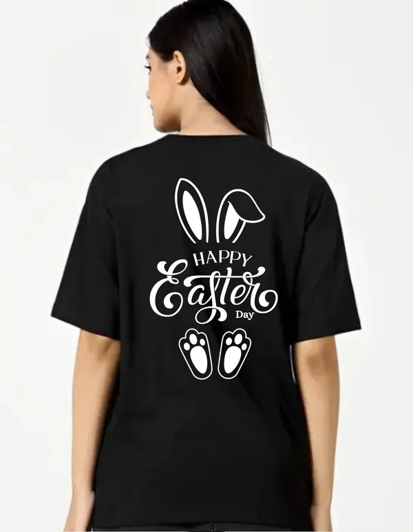 Black_Cotton_Blend_Trendy_Happy_Easter_T-Shirt_Back_Print_For_Women