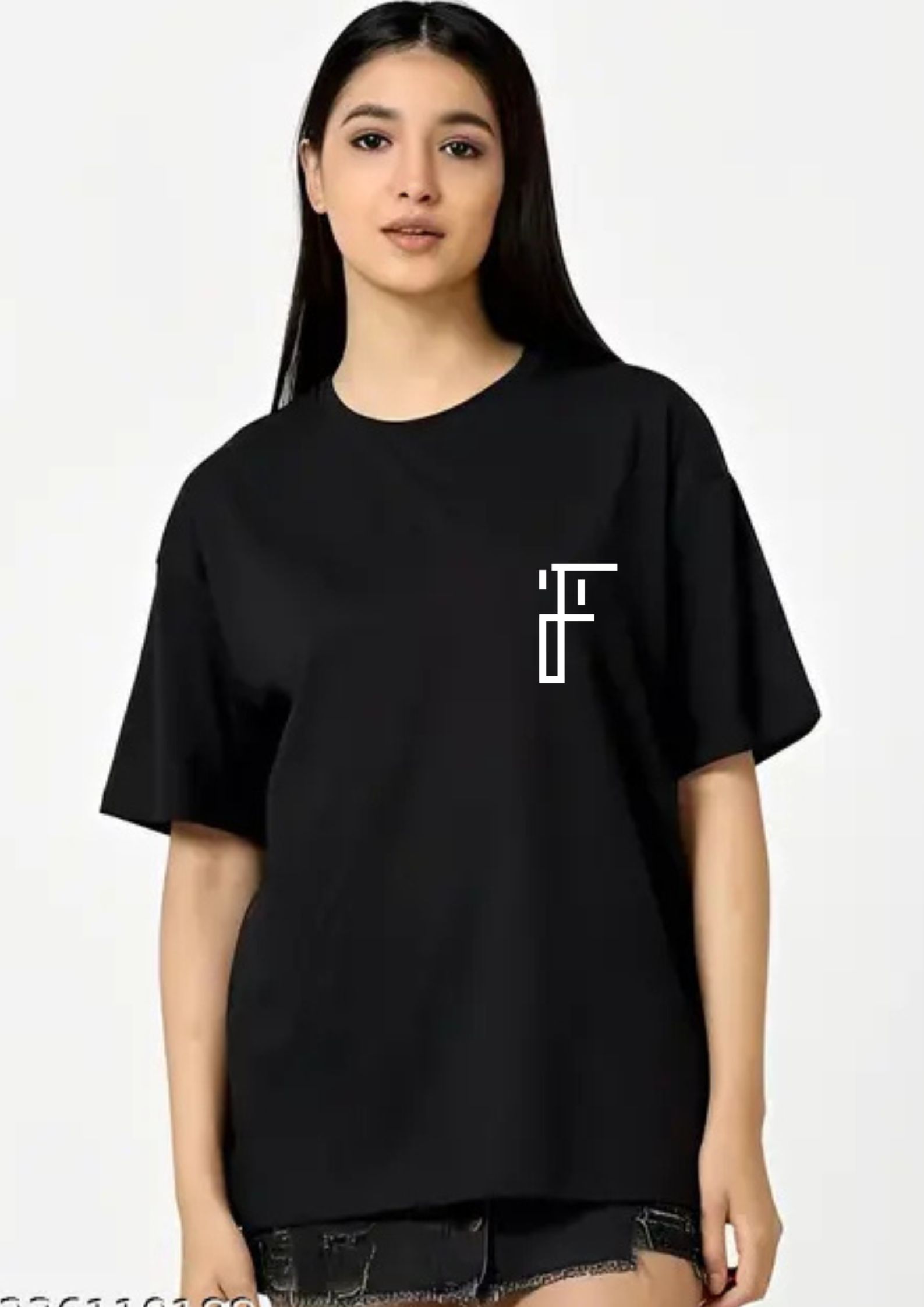 Black_Cotton_Blend_Trendy_Believe_T-Shirt_Back_Print_For_Women