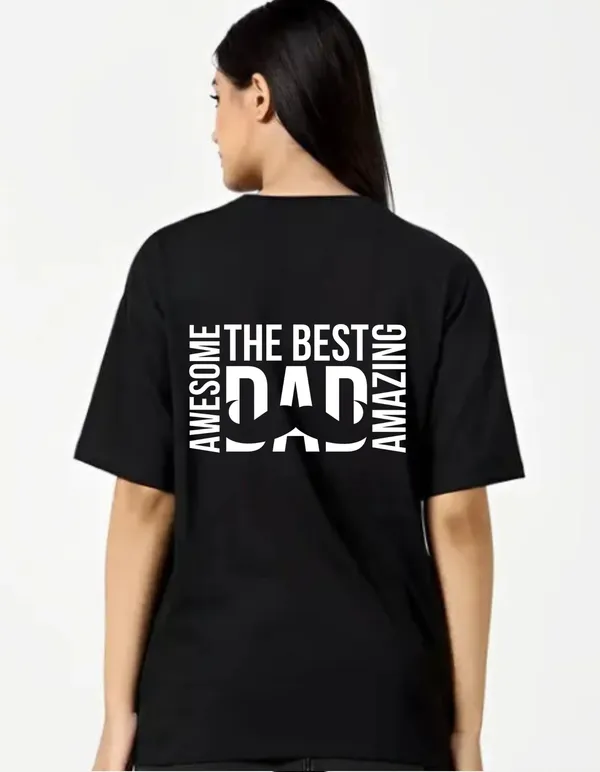 Black_Cotton_Blend_Trendy_The_Best_Dad_T-Shirt_Back_Print_For_Women