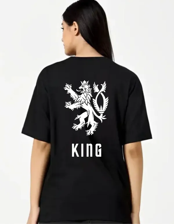 Black_Cotton_Blend_Trendy_King_T-Shirt_Back_Print_For_Women