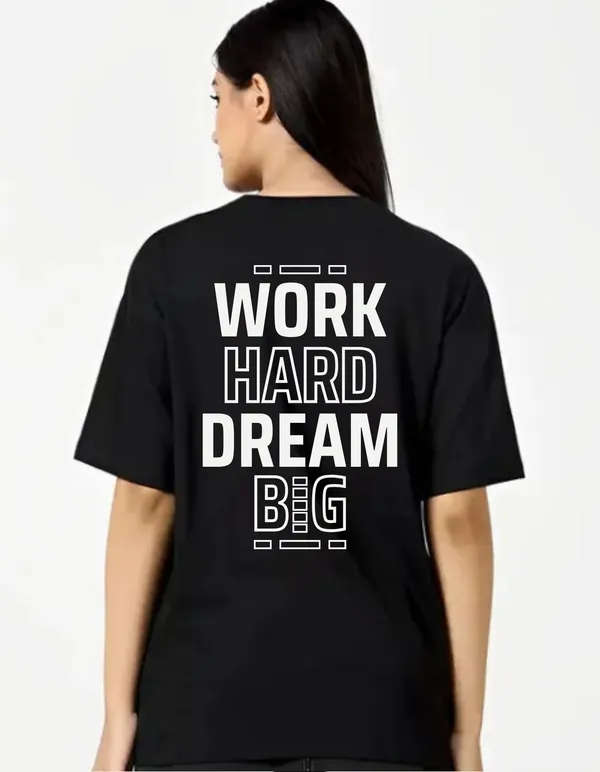 Black_Cotton_Blend_Trendy_Work_Hard_T-Shirt_Back_Print_For_Women