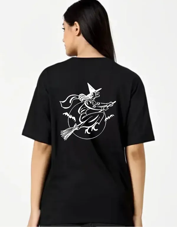 Black_Cotton_Blend_Trendy_Witch_T-Shirt_Back_Print_For_Women