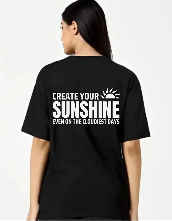 Black_Cotton_Blend_Trendy_Create_Youur_Sunshine_T-Shirt_Back_Print_For_Women