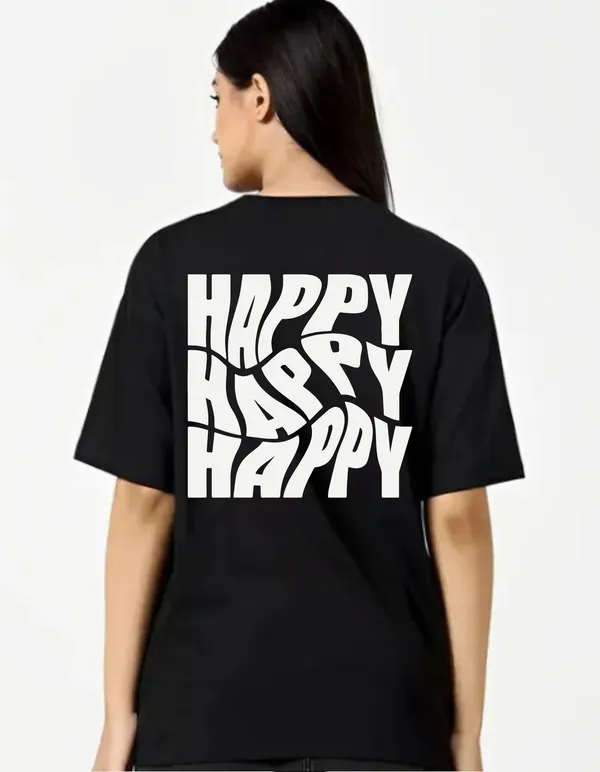 Black_Cotton_Blend_Trendy_Happy_Happy_T-Shirt_Back_Print_For_Women