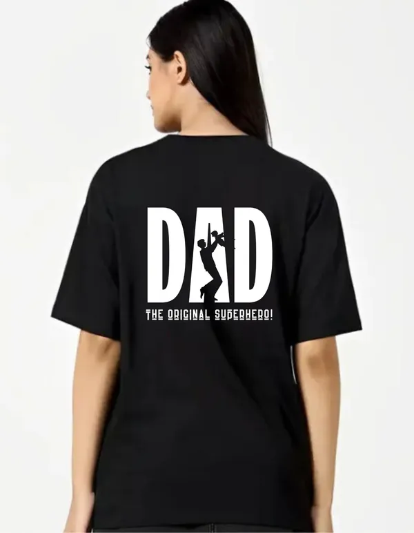 Black_Cotton_Blend_Trendy_Dad_T-Shirt_Back_Print_For_Women