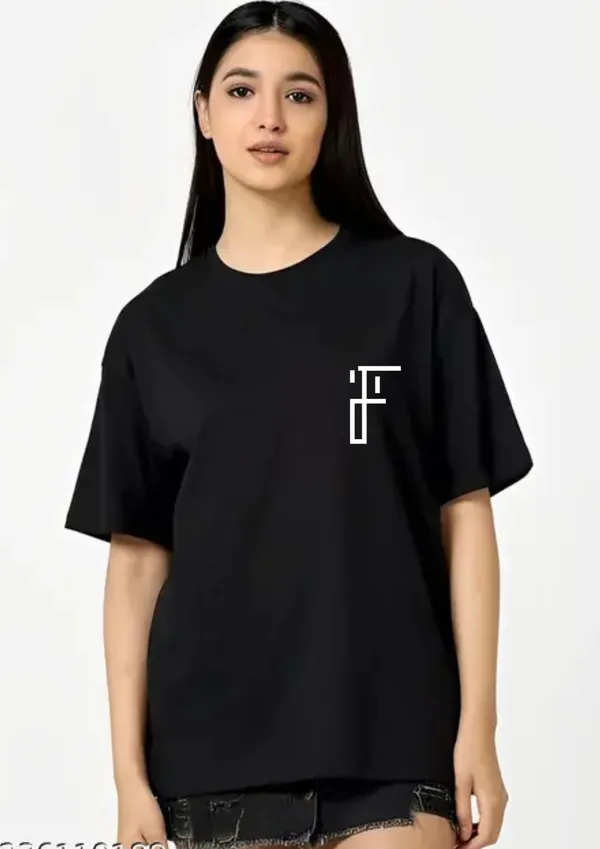 Black_Cotton_Blend_Trendy_Never_Give_Up_T-Shirt_Back_Print_For_Women