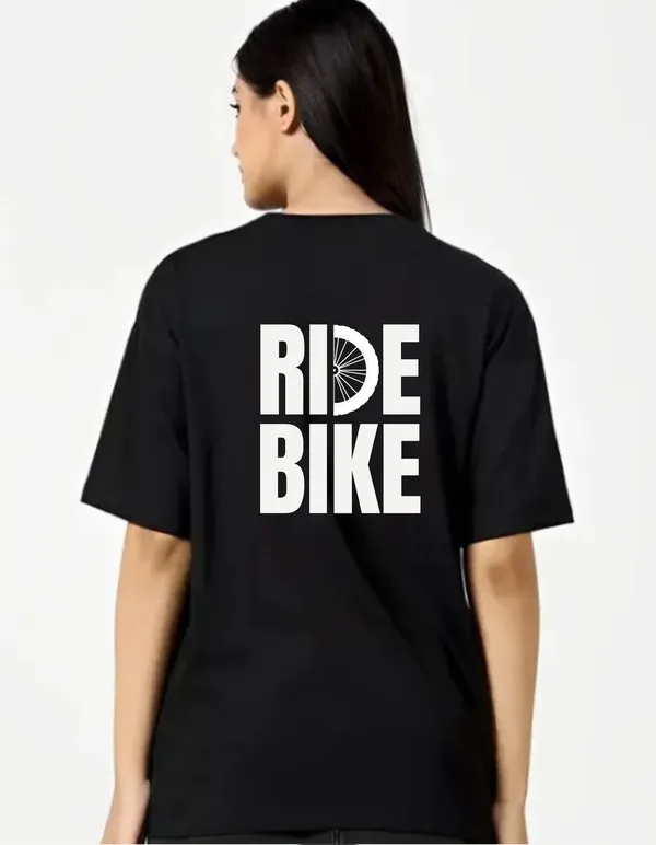 Black_Cotton_Blend_Trendy_Ride_Bike_T-Shirt_Back_Print_For_Women