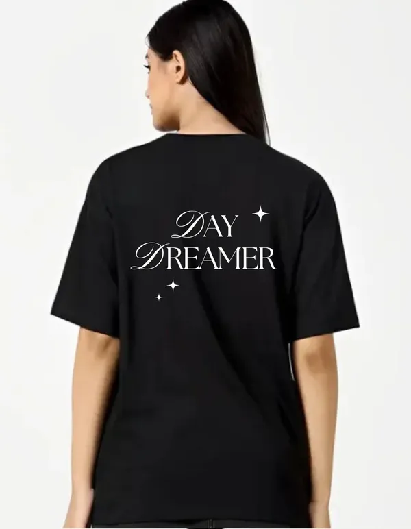 Black_Cotton_Blend_Trendy_Day_Dreamer_T-Shirt_Back_Print_For_Women
