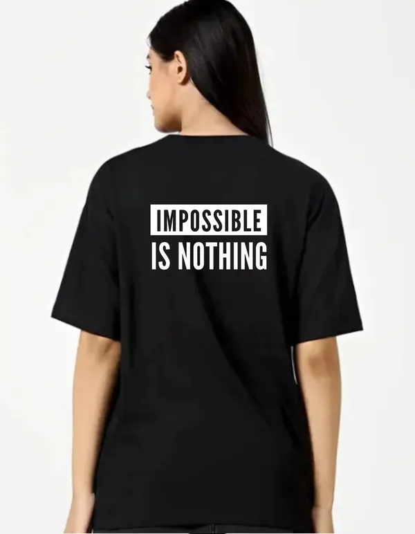 Black_Cotton_Blend_Trendy_Impossible_Is_Noting_T-Shirt_Back_Print_For_Women