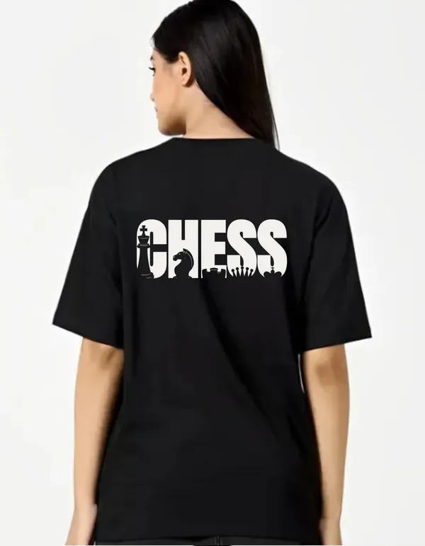 Black_Cotton_Blend_Trendy_Chess_T-Shirt_Back_Print_For_Women