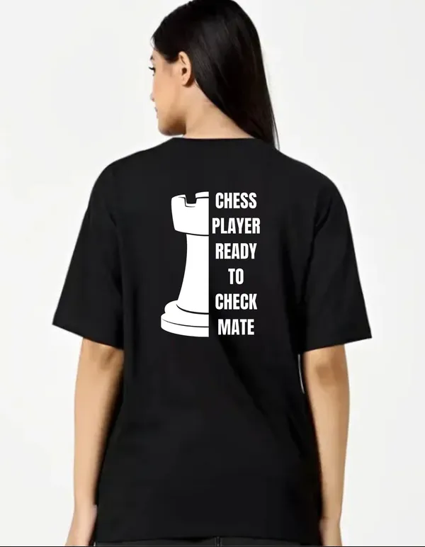 Black_Cotton_Blend_Trendy_Chess_Player_T-Shirt_Back_Print_For_Women