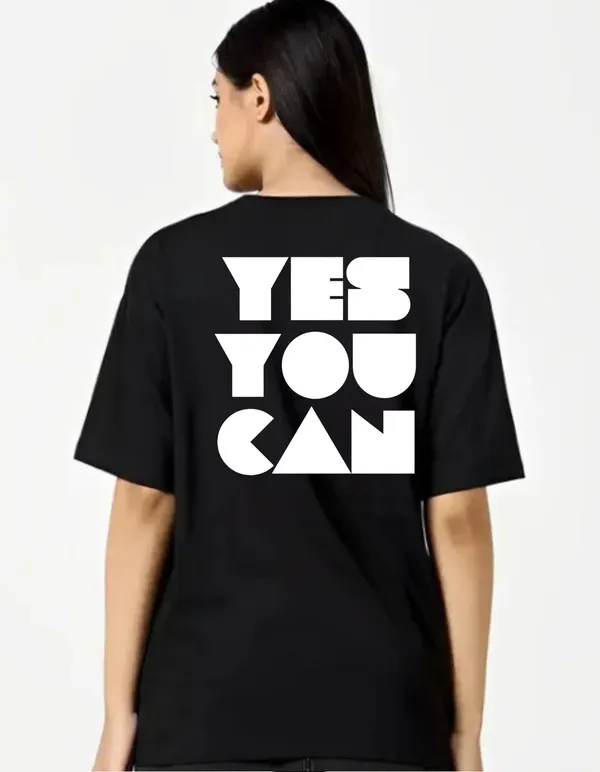 Black_Cotton_Blend_Trendy_Yes_Youu_Can_T-Shirt_Back_Print_For_Women