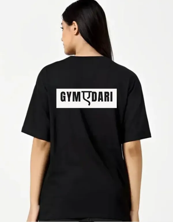 Black_Cotton_Blend_Trendy_Gymedari_T-Shirt_Back_Print_For_Women