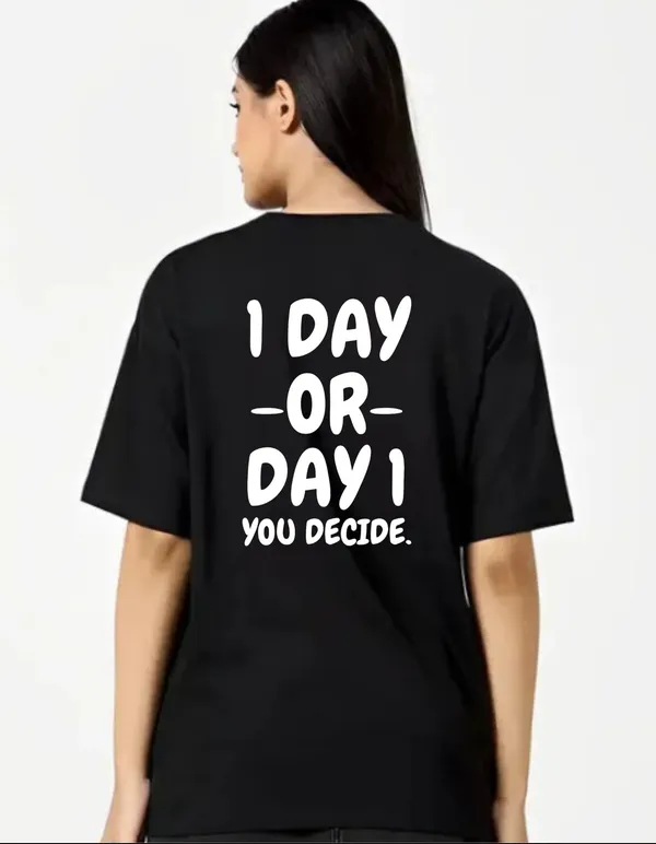 Black_Cotton_Blend_Trendy_1_Day_T-Shirt_Back_Print_For_Women