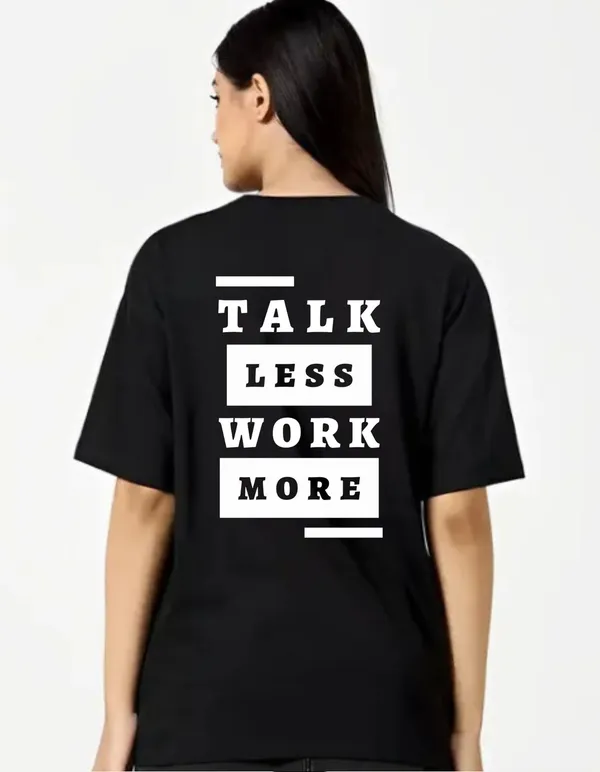 Black_Cotton_Blend_Trendy_Talk_Less_T-Shirt_Back_Print_For_Women