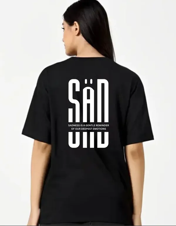 Black_Cotton_Blend_Trendy_Sadness_T-Shirt_Back_Print_For_Women