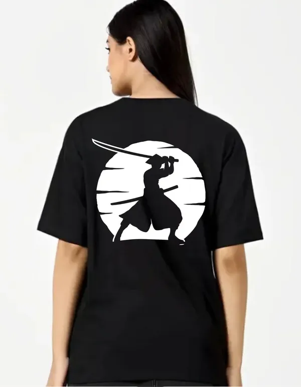 Black_Cotton_Blend_Trendy_Ninja_T-Shirt_Back_Print_For_Women