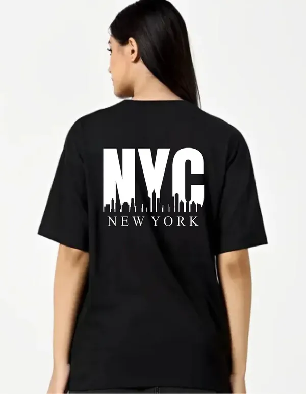 Black_Cotton_Blend_Trendy_Newyork_T-Shirt_Back_Print_For_Women