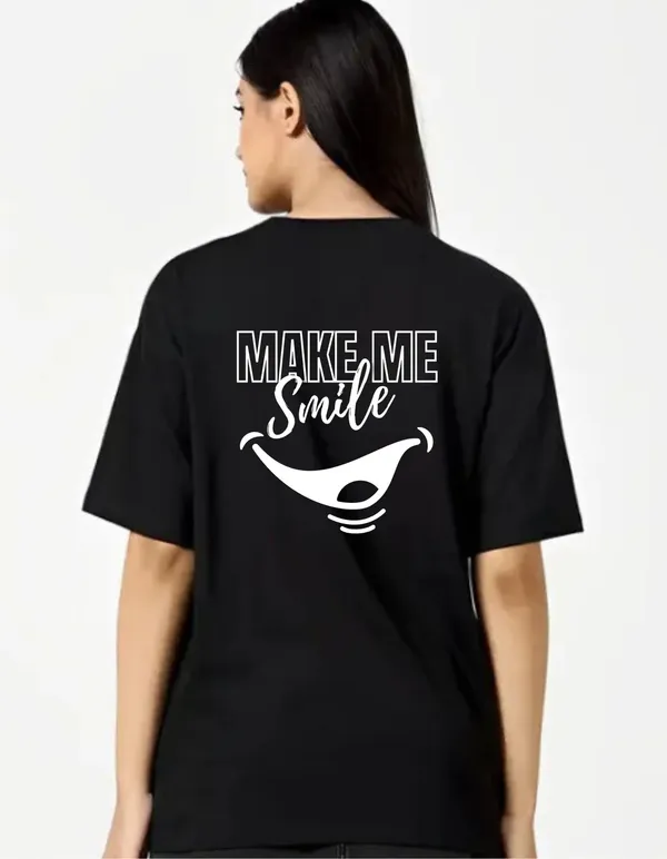 Black_Cotton_Blend_Trendy_Make_Me_Smille_T-Shirt_Back_Print_For_Women