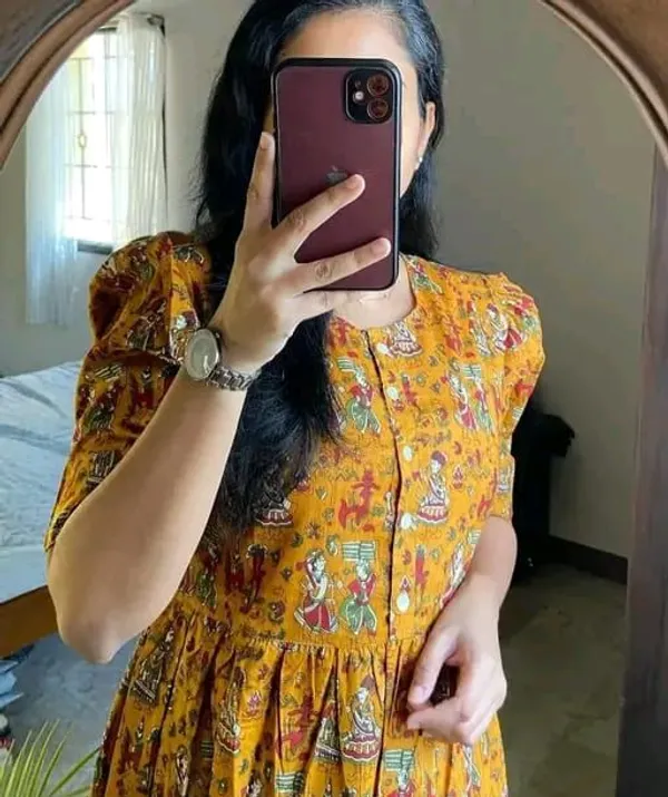 New_trending_Rajasthani_Print_Midi_Dress_|_Jaipuri_Printed_Midi_Dress_|_Traditional_Rajasthani_Long_Dress_|_Festive_Wear_Yellow_Gown_|_Ethnic_rayon_Long_Dress|_Comfortable_Summer_Midi_Dress|_special_for_womens_and_girls