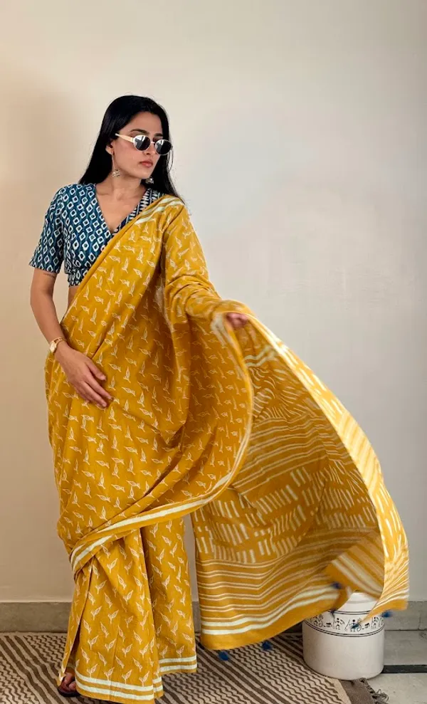 Genda_Pallavi_Mulmul_Saree