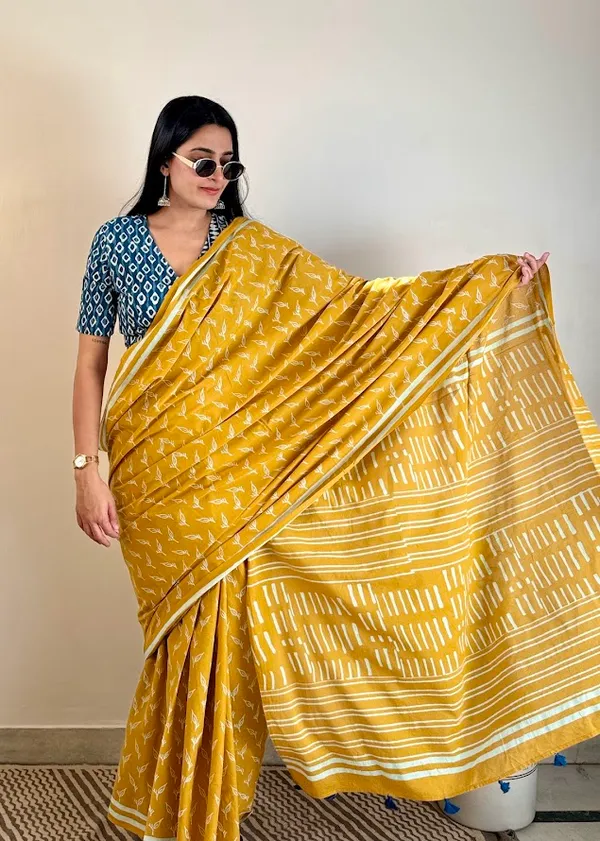 Genda_Pallavi_Mulmul_Saree