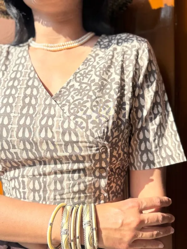 Dabu_Grey_Angrakha_Cotton_Blouse