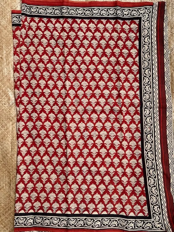 Bagru_Floral_Buti_Hand_Block__Cotton_Saree